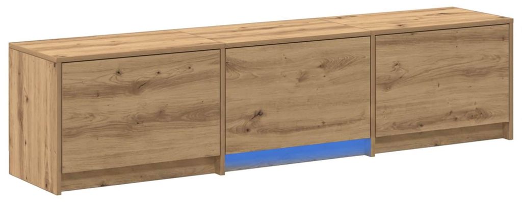 vidaXL Fernsehschrank mit LED Kunsthandwerk Eiche 165 x 34 x 40 cm