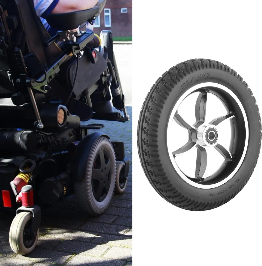 Améliorez votre mobilité en fauteuil électrique avec cette roue 10 pouces
