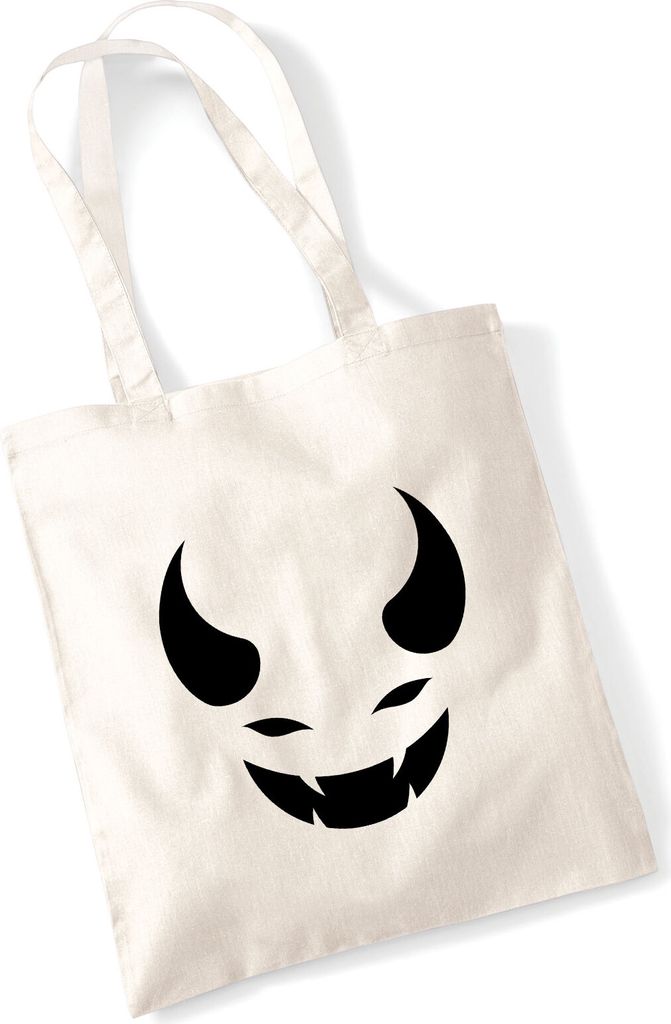 Huuraa Jutebeutel Teufel Devil 10 Liter Natural Baumwolle Tasche Geschenkidee