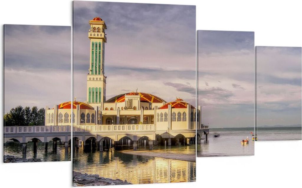 Bild auf Leinwand - Leinwandbild - Architektur asien gebäude kultur - 160x90cm - Wand Bild - Wanddeko - Leinwanddruck - Bilder - Kunstdruck - Lein...