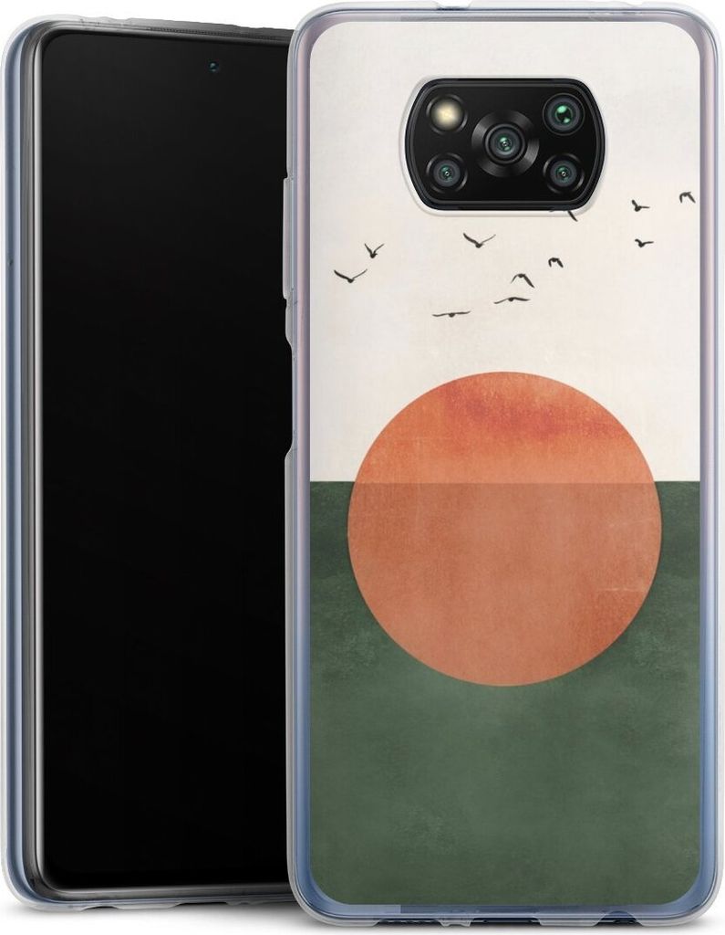 DeinDesign Handyhülle für Xiaomi Poco X3 Pro Silikon Hülle Case Smartphone Schutzhülle Sonnenschein Sonnenuntergang Vogel