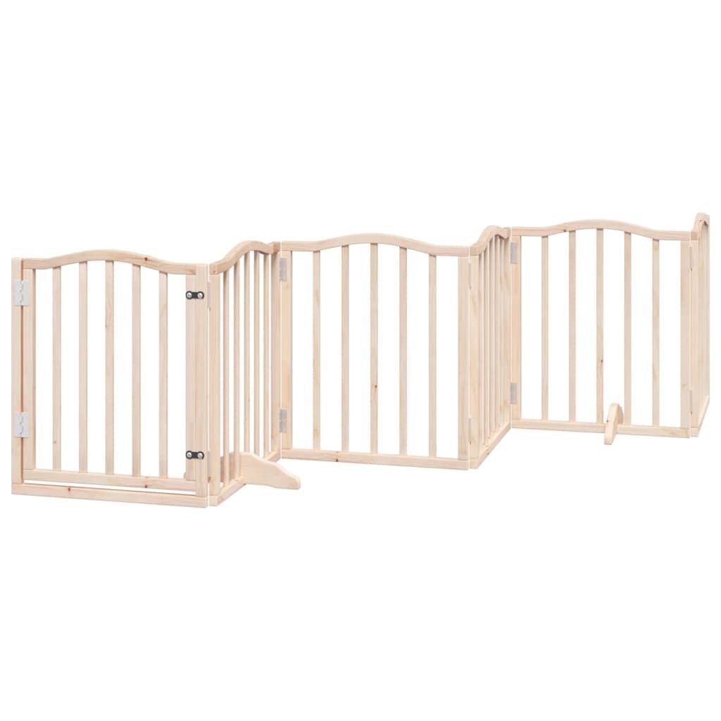 vidaXL 6-dielna brána pre psov s dvierkami Skladacia 300 cm Obrázok produktu 