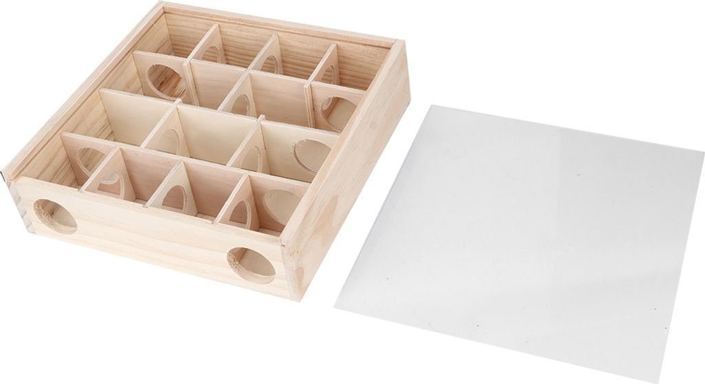 Mäuse aus natürlichem Holz, interaktives intelligentes Haustier-Spielzeug mit Acrylglas