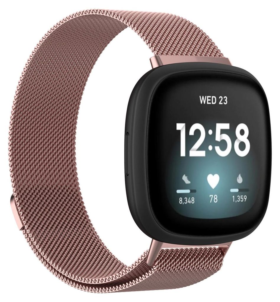 Smartwatch Armband Metall für Fitbit Versa 4 + 3 Sense 1+ 2 Produktbild 