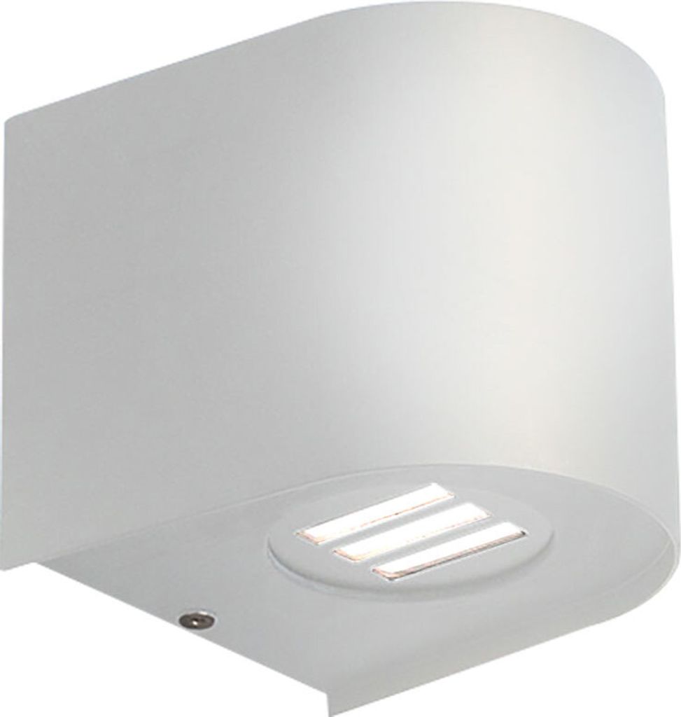 LED Außenwandleuchte, Kunststoff, weiß, H 10 cm