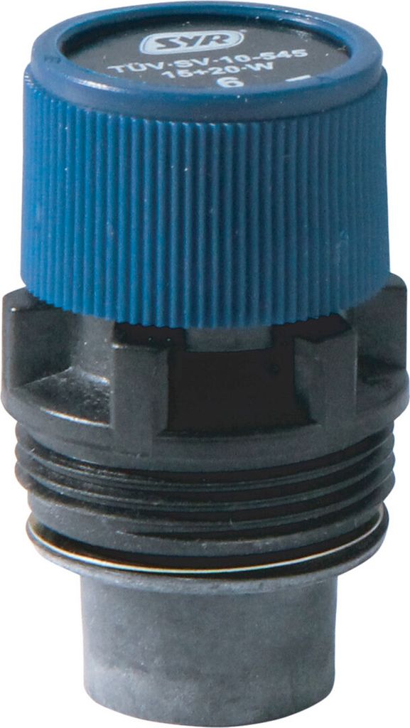 A close-up studio shot of a plumbing component.