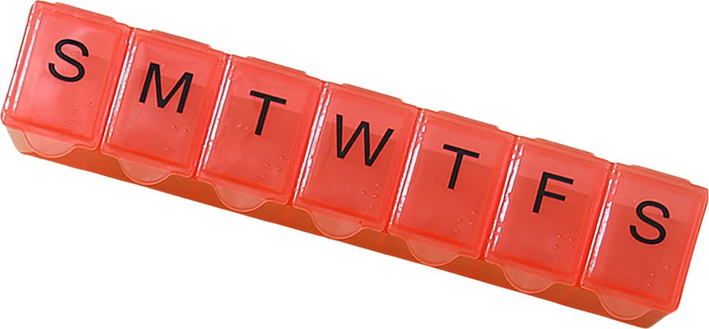 Pillendose mit Fächern, 7 Fächer, wöchentlich, transparenter Deckel, Datumsaufdruck, staubdicht, feuchtigkeitsbeständig, tragbar, für unterweg...