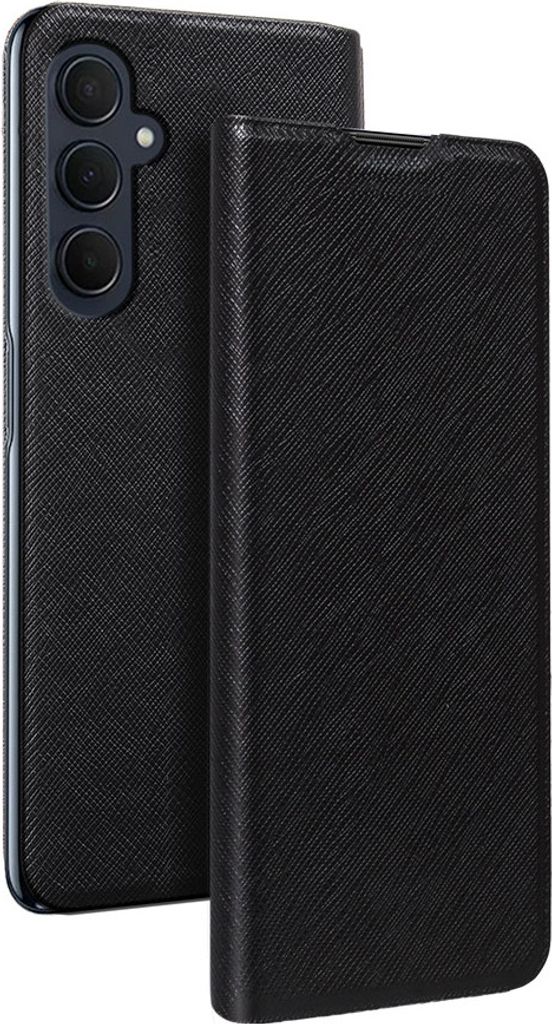 BigBen, Etui für Samsung Galaxy A35 mit Kartenfach und Standfunktion, Schwarz