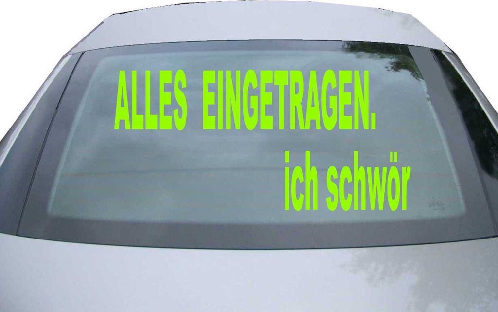 Indigos UG - Aufkleber Heckscheibe & Motorklappe DE6206 - neongrün - 600x285 mm - alles eingetragen - Auto Scheiben Fenster Heckklappe Tuning Raci...