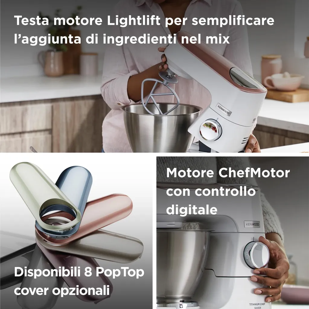 Robot pâtissier Kenwood KVC65.001SI pour pâtisser sans effort 1200W 5L