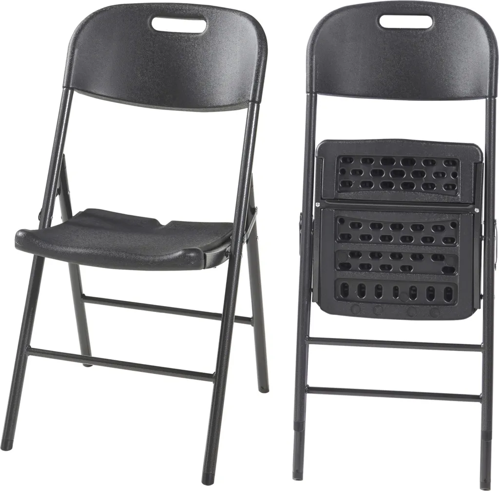 Chaise pliante noire d'appoint Ljusnarsberg lot de 2 pour la maison