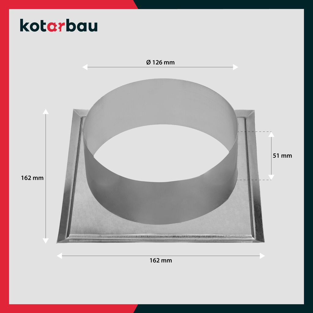 KOTARBAU® Ofenrohrrosette Ø 120 mm Verzinkt Kaminrosette Produktbild 3