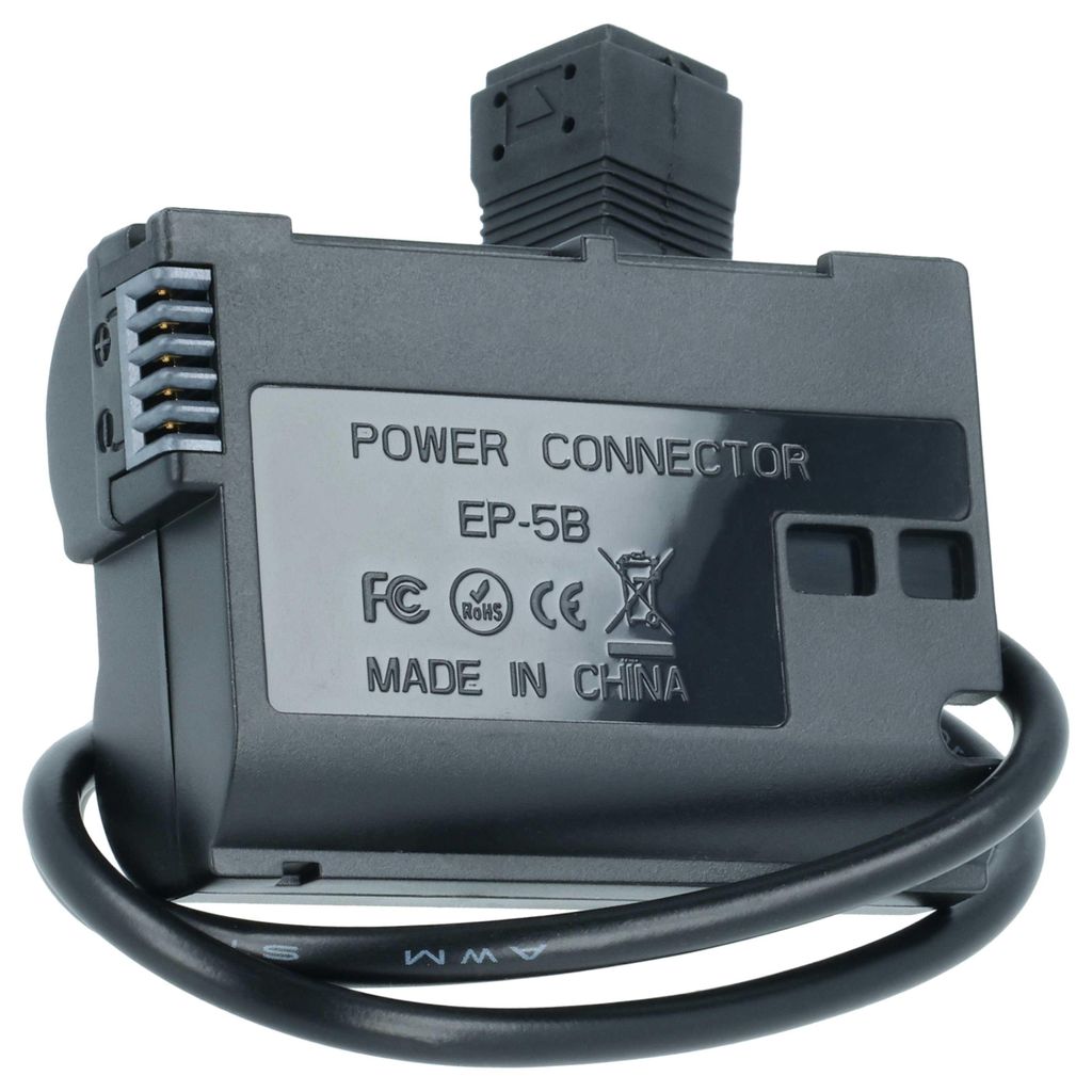 vhbw DC Kuppler Netzadapter kompatibel mit Nikon D7000, D610, D7200, D750, D780, D500, D600, D7500, 1 V1 Kamera, Digitalkamera, DSLR, Spiegelreflex
