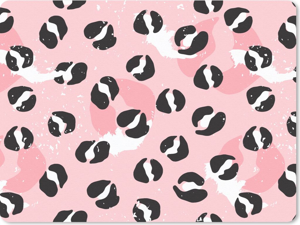 MuchoWow Mauspad Mousepad Pantherdruck - Deren - Design - Rosa 40x30 cm - Mousepads - Maus Mat - Pad - Mausunterlage - Anti Rutsch