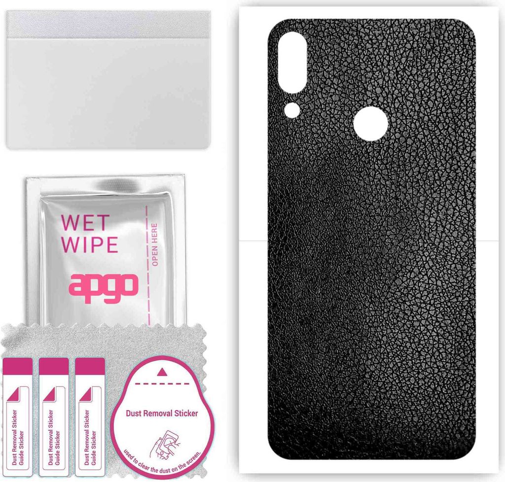 apgo Rückseite Schutzfolie, Skin, kompatibel mit Tecno Camon 11 Pro, Hinten Displayschutzfolie aus Vinylfolie, kratzfest, einfache Montage - Schwa...