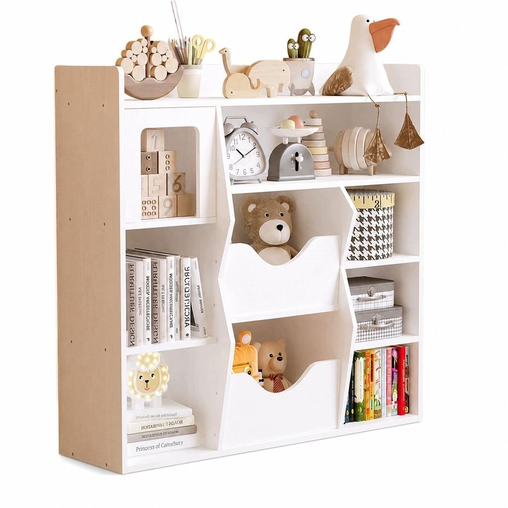 Scaffale bianco per giocattoli e libri, 9 scomparti, Immagine del prodotto 