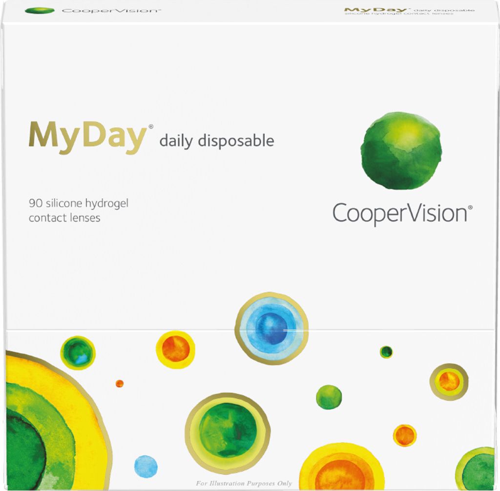 MyDay daily disposable - 90 daily lenses - Sph: -3.25, BC: 8.4, D: 14.2