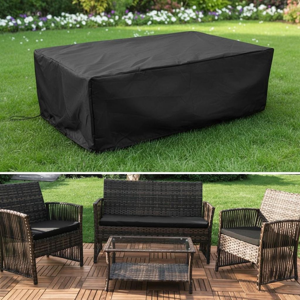 Ochranný kryt Melko na záhradný nábytok čierny - 135x132x78 Obrázok produktu 