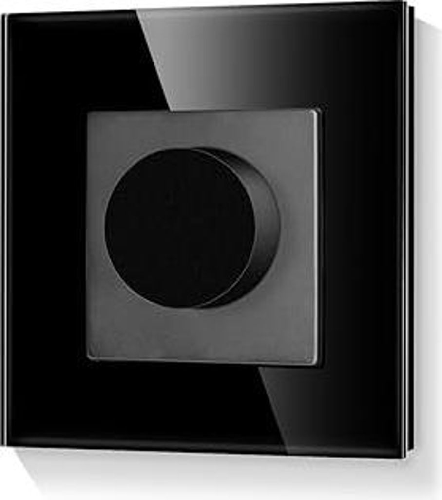 Dimmer Schalter mit Drehdimmer Drehschalter Unterputz für dimmbare LED-Lampen Glühlampen und Halogenlampen 110-220V 86mm Schwarz