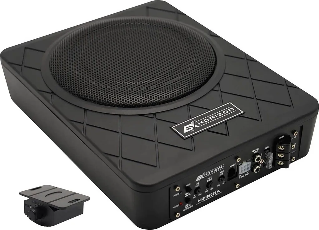 Subwoofer actif 20 cm ESX HORIZON HZ800A : Caisson de basse amplifié