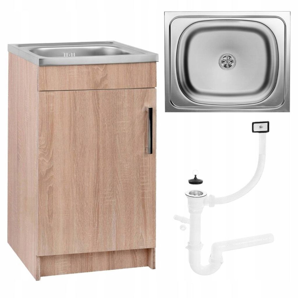 Stamar | Armoire de cuisine, Chêne Sonoma, 50 cm, avec Image du produit 