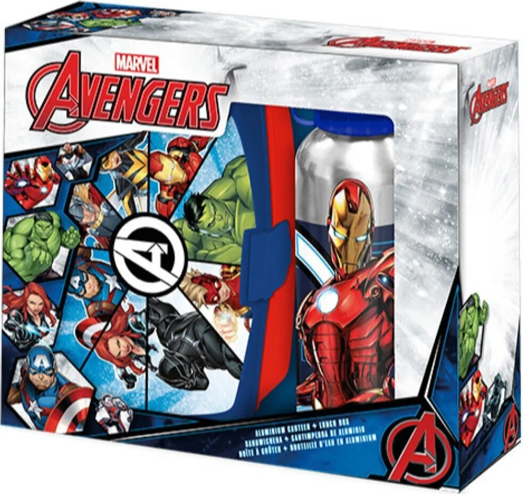 Marvel: Avengers - Set da pranzo: cestino per il pranzo e bottiglia d'acqua - 4