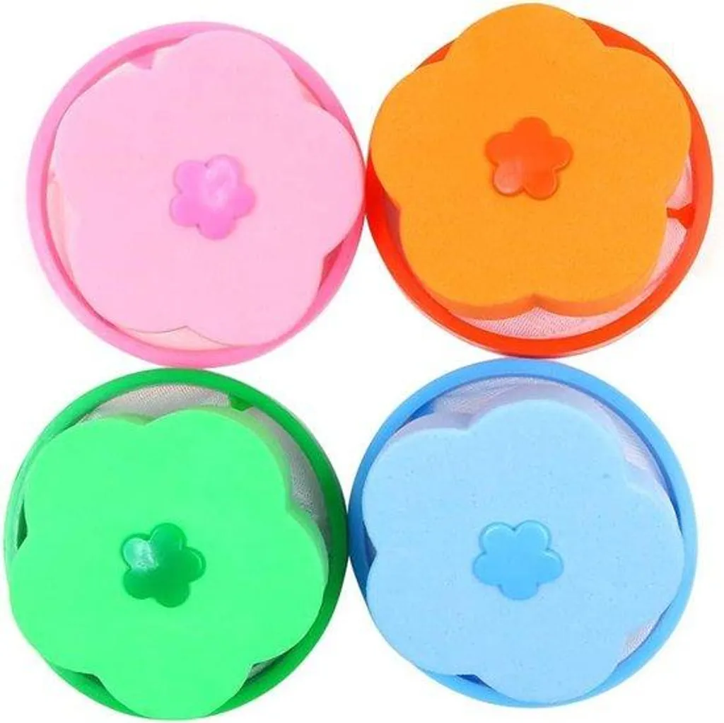 Sacs filtrants réutilisables pour machine à laver - Lot de 4 couleurs