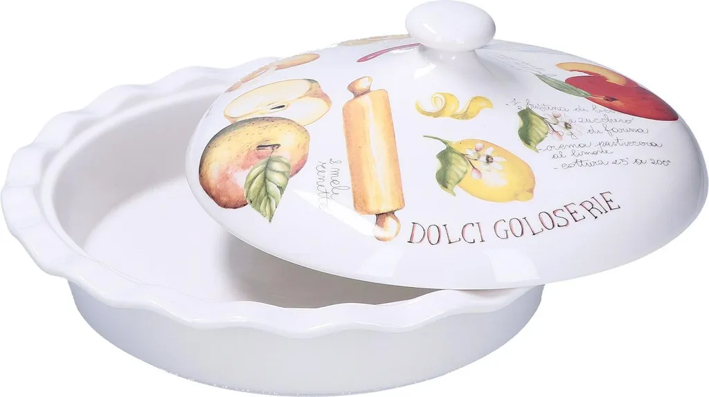 La Porcellana Bianca Piatto Torta di Mele 27cm P022600027 con Coperchio