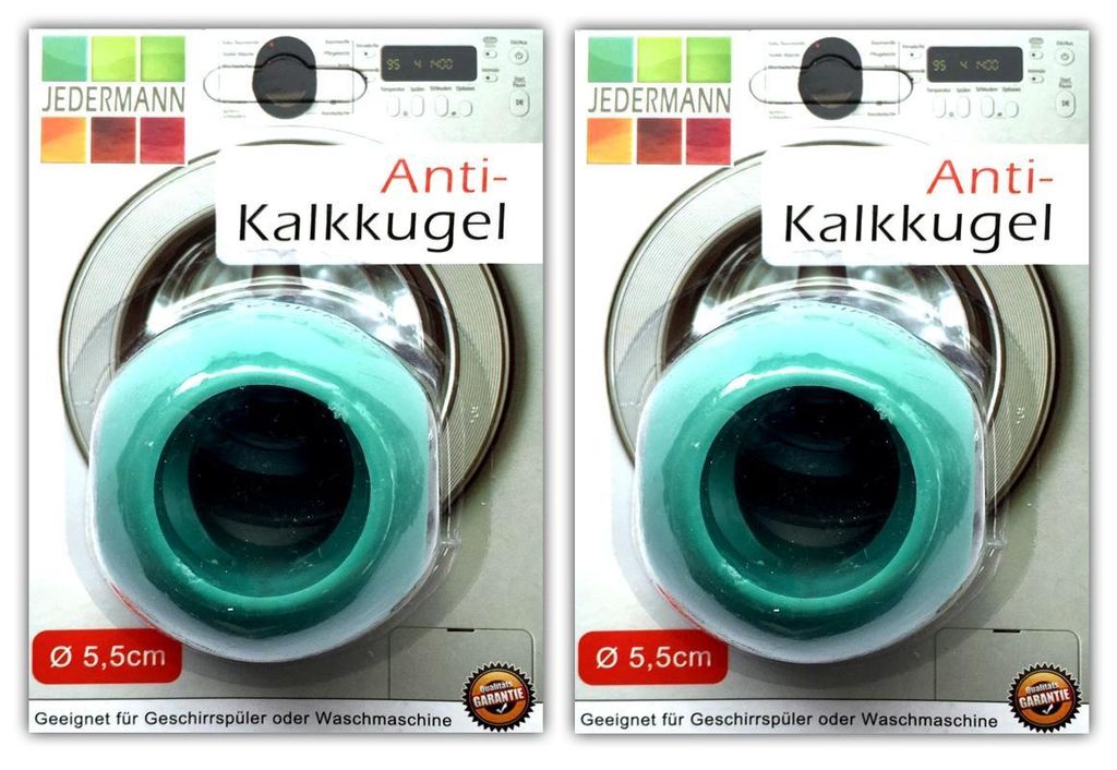 2er Set Antikalk Waschkugel Ø 5,5 cm Antikalk Ball Waschball Reinigungskugel