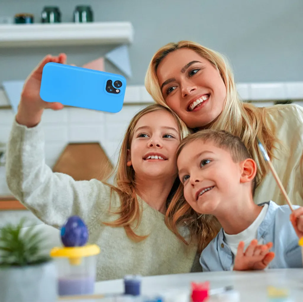 Cover protettiva in EVA morbida per iPhone 14, custodia antiurto, cover anti-shock leggera Blu - 7