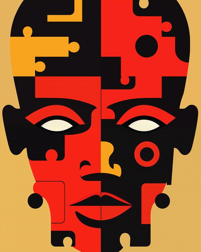 Plakat 40x50cm Puzzle der Identität
