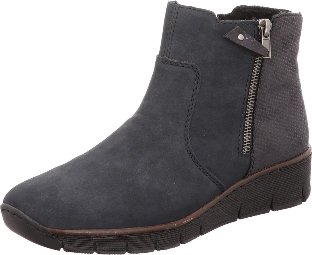 Rieker Da.-Stiefel Damenschuhe Stiefeletten Gefüttert Stiefelette Blau Freizeit, Schuhgröße:37 EU