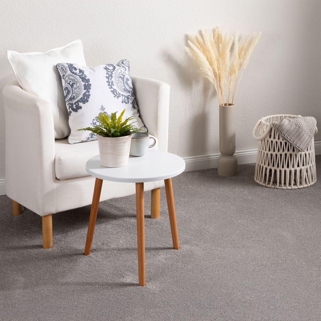 Steffensmeier Teppichboden Pisa Meterware | Auslegware für Kinderzimmer Wohnzimmer Schlafzimmer | Taupe, Größe: 100x700 cm