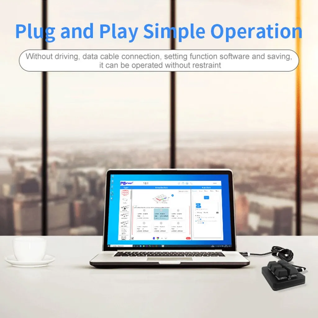 Clavier programmable 3 modes avec 6 touches mécaniques et Bluetooth - 6