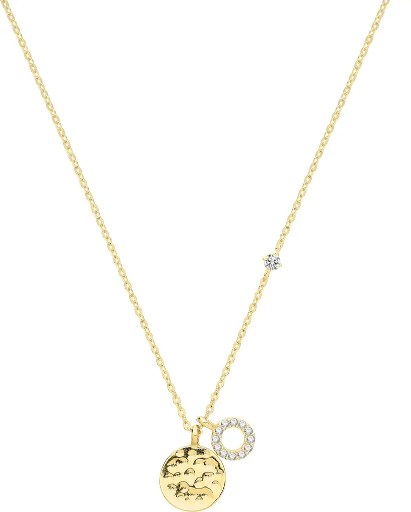 Ras de cou en Or Jaune 9 Carats avec Pendentif Solitaire Scintillant