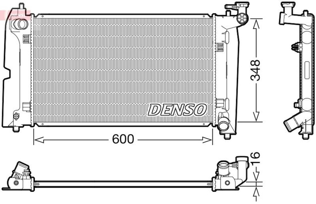 DENSO Kühler, Motorkühlung für Fahrzeuge mit Klimaanlage DRM50110