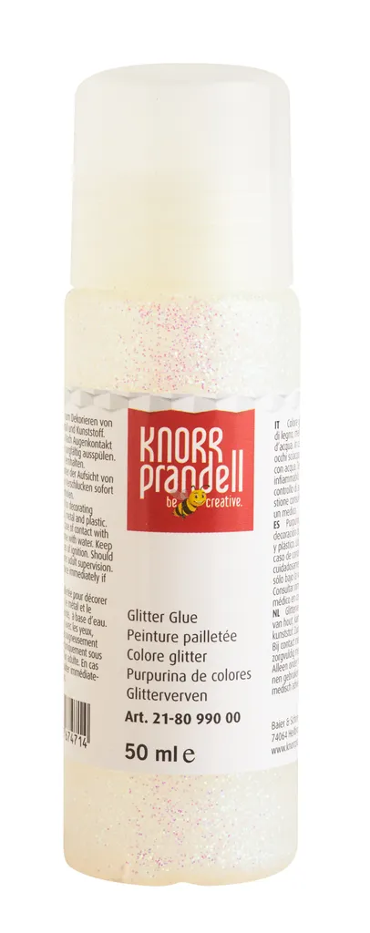 Glitter Glue blanche KNORR prandell à séchage rapide pour décoration