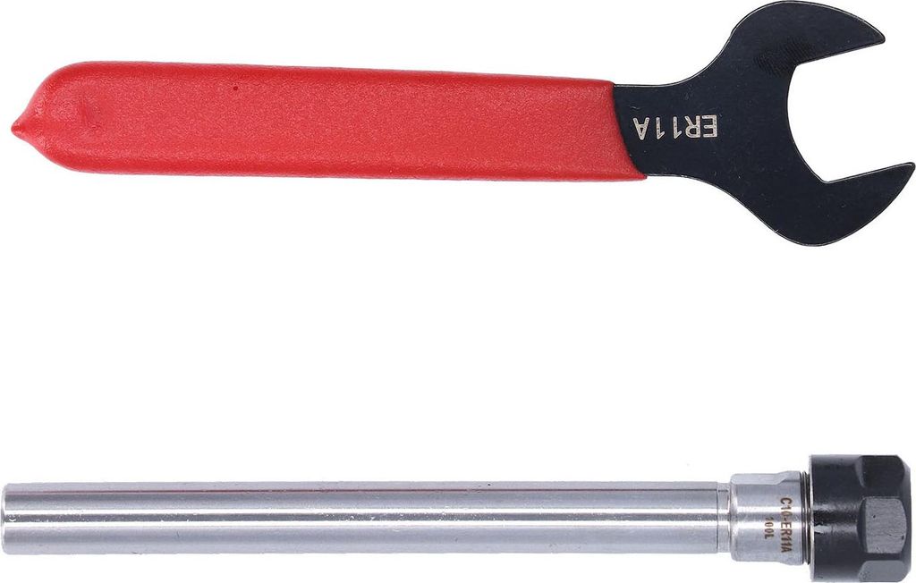 Werkzeughalter mit geradem Schaft ER11 Spannzangenfutter-Verlängerungsstange mit Schraubenschlüssel CNC-Fräszubehör C10?ER11A?100L 100 mm