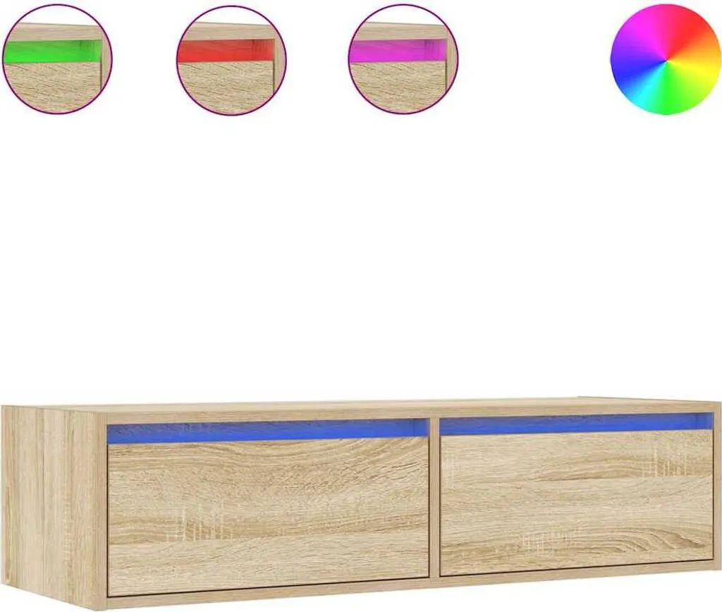 Supporto TV Gaming LED Rovere Sonoma 100cm - Mobile vidaXL