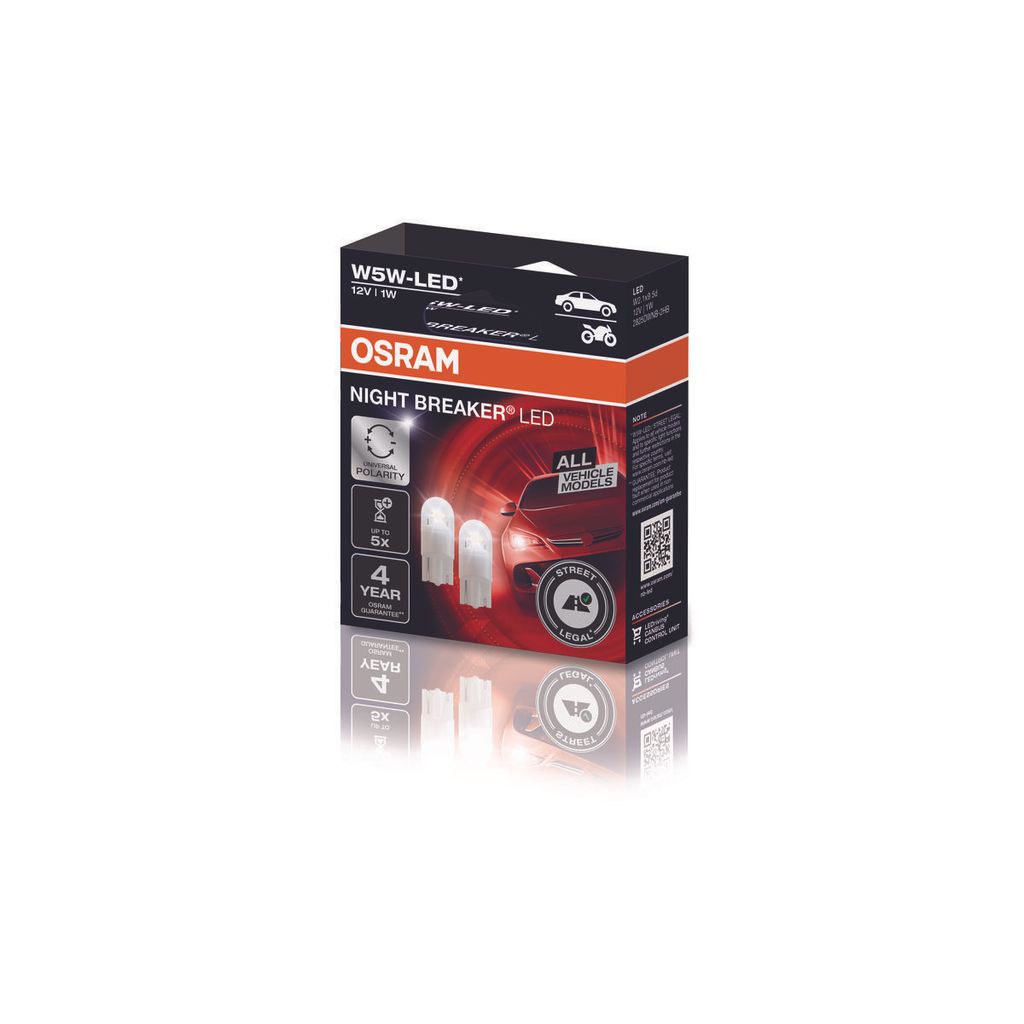Zarowka Night Breaker W5W Led P2.1X9.5D 1W 12V 2Szt. (Brak Zdjęcie produktu 