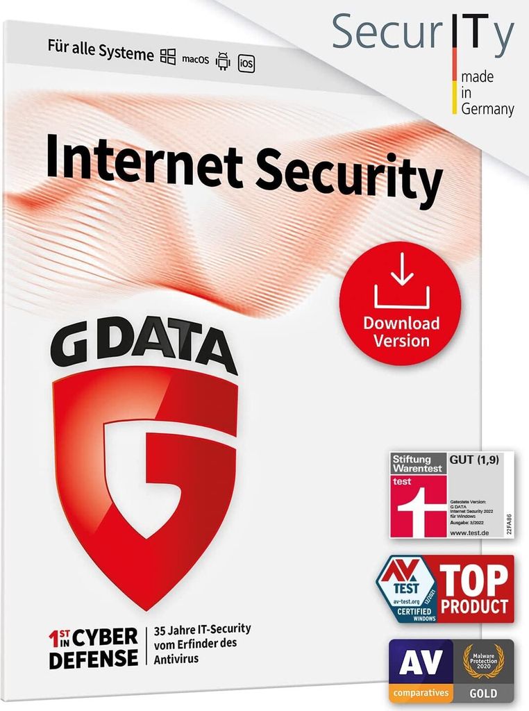 G Data Internet Security 2026 | 3 Geräte | 1 Jahr | Download-Version