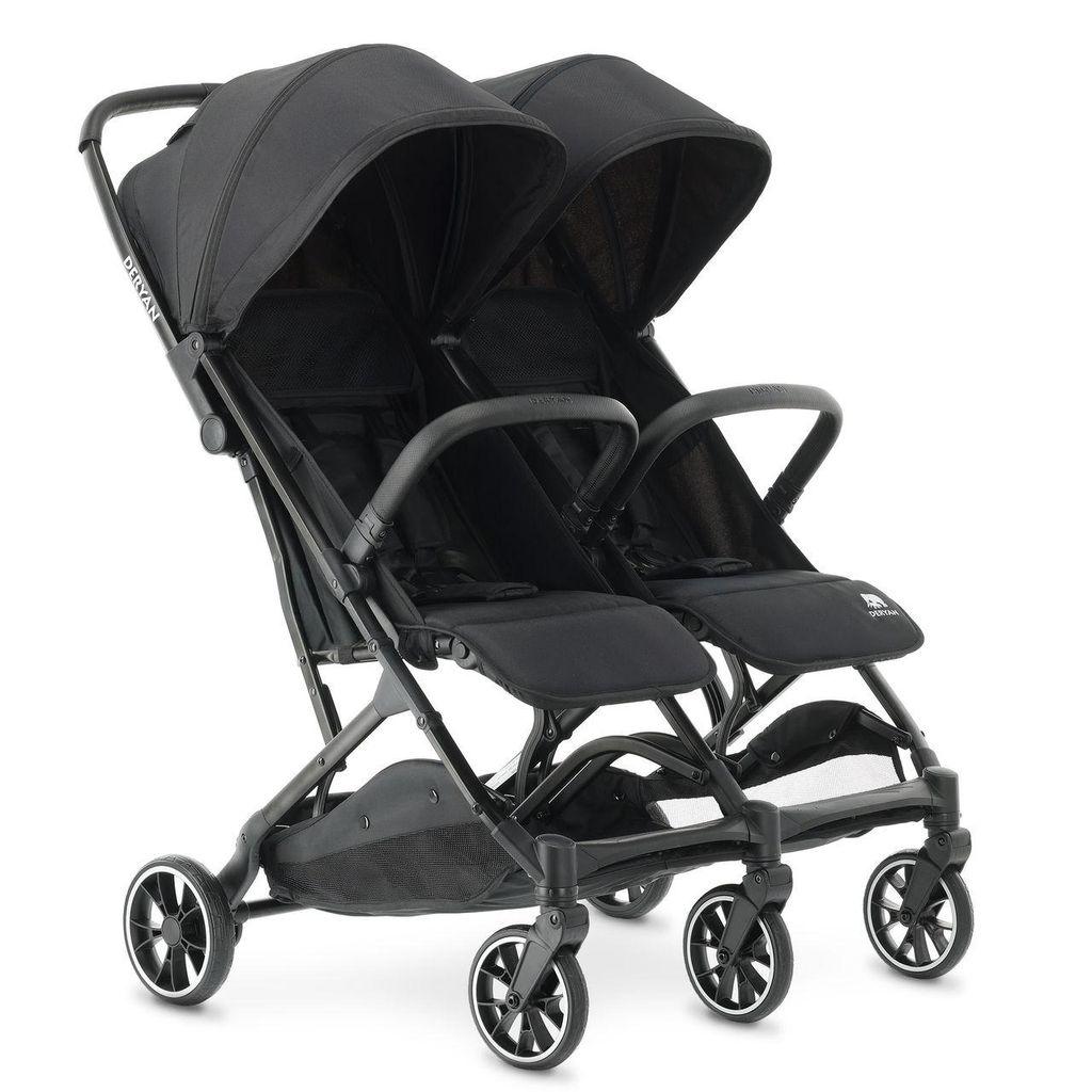 DERYAN Luxe Rolo X2 Dvojitý Kočík - Duo Kočík - Čierna Obrázok produktu 