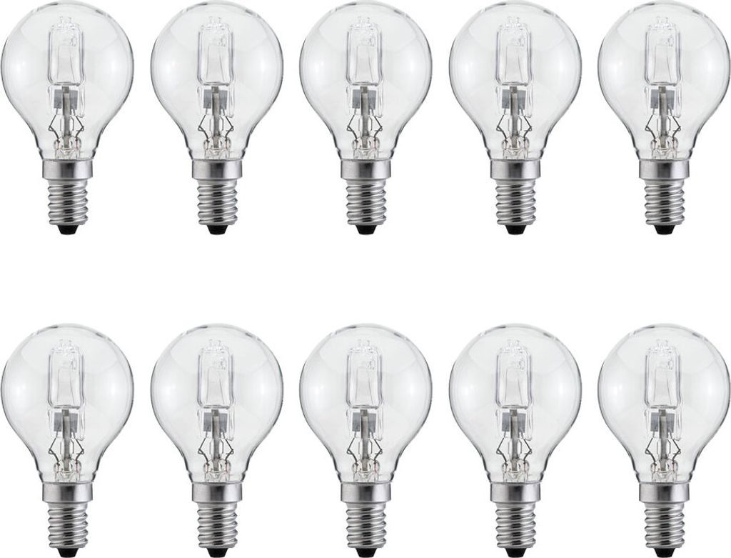 10 x Halogen Tropfen 42W fast 60W E14 klar Kugel warmweiß Produktbild 