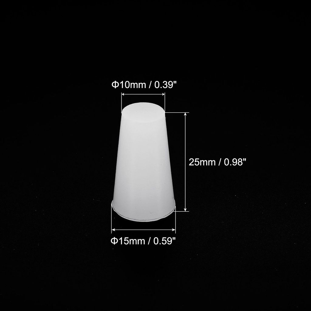Silikon Gummi Konisch Stecker 10mm bis 15mm Solid Wei? fš¹r Pulverisierung Lackierung Eloxierung Beschichtung Sandstrahlen Labor Verwendung