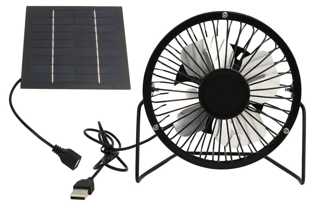 Ventilateur pour panneaux solaires, 5 W, USB, orientable à Image du produit 