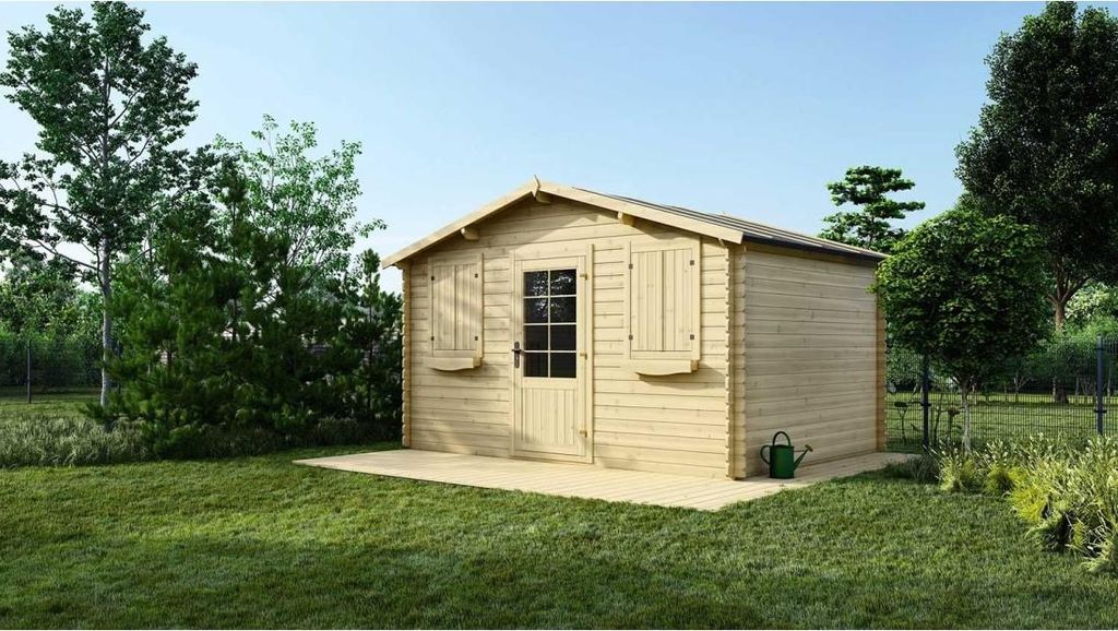 Himalaya-Gartenhaus mit Veranda-Option, 400 x 300 x 252 cm