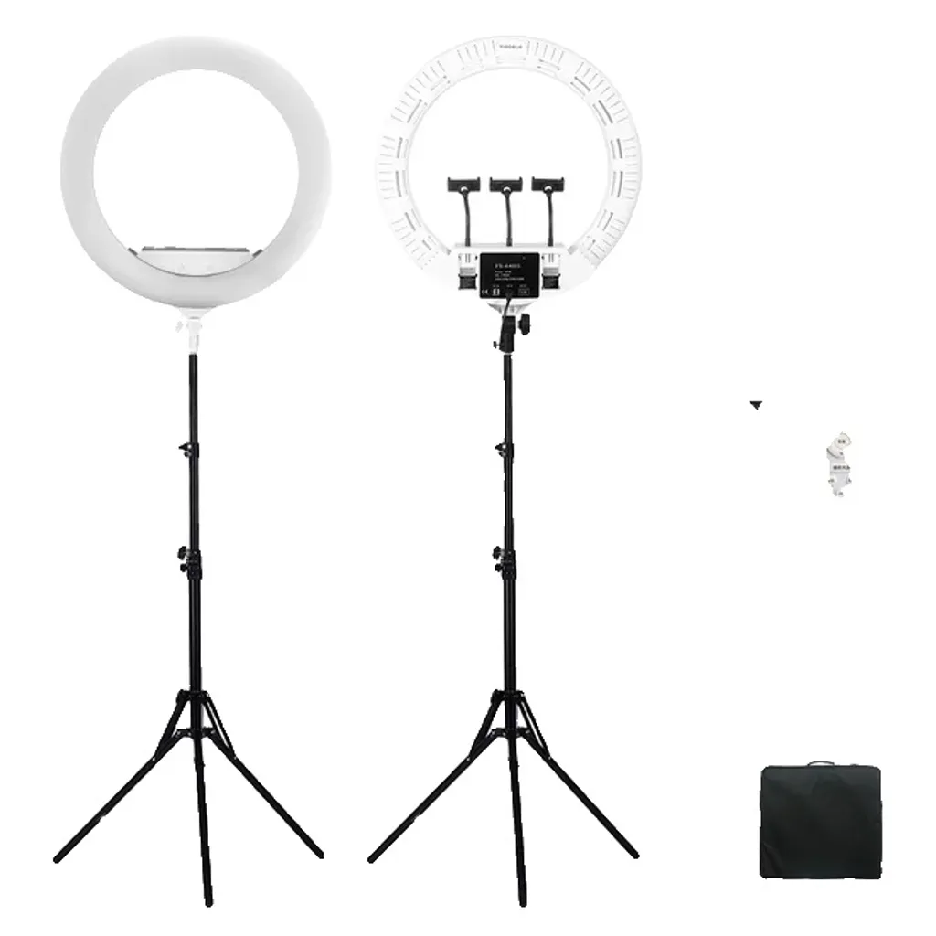 Lumière annulaire bicolore puissante - Intensité réglable design blanc