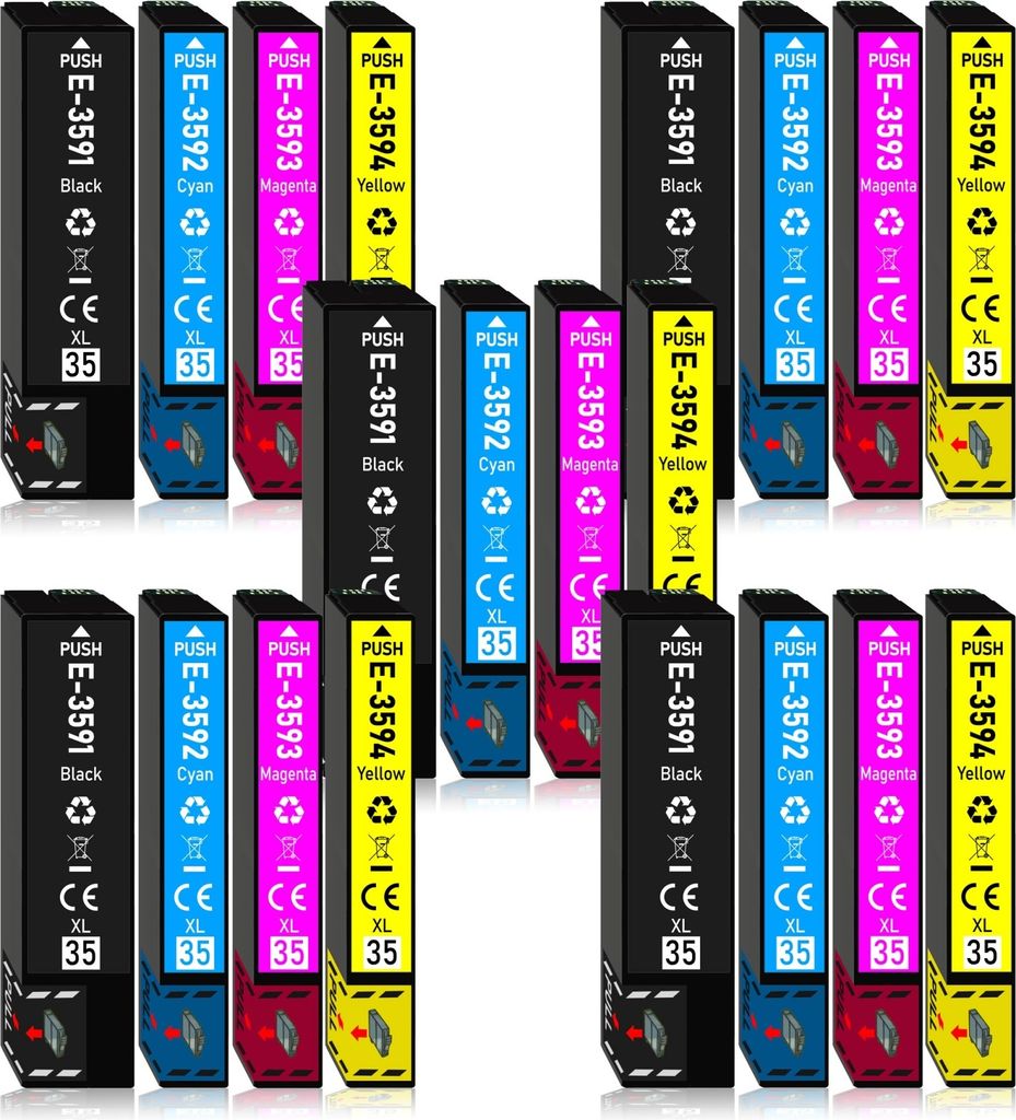 20er Pack Druckerpatronen 35 35XL kompatibel mit Epson WF-4720