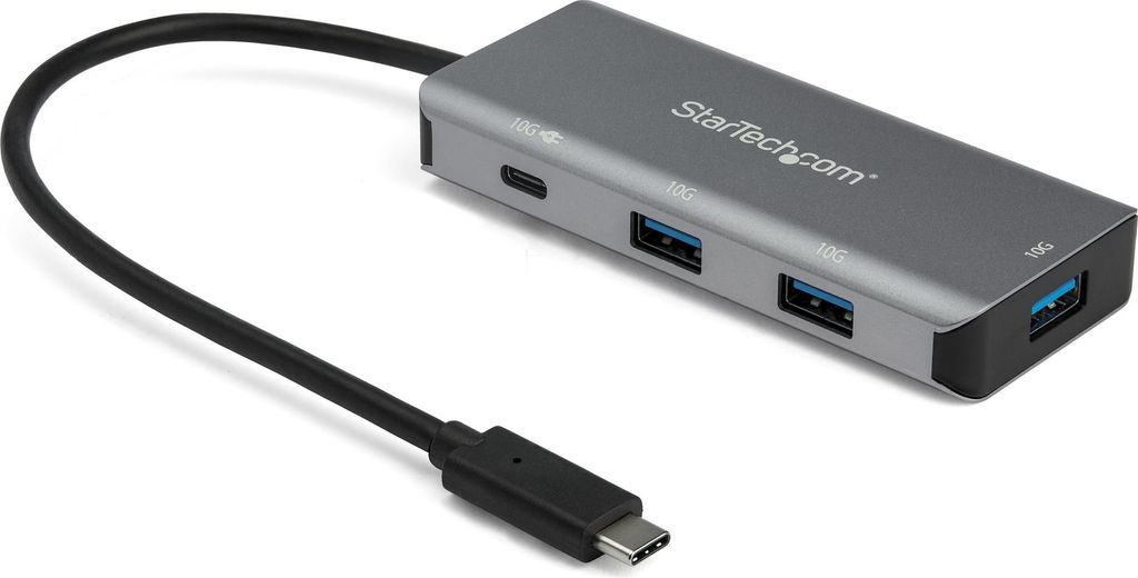 StarTech HB31C3A1CPD3 4-Port USB-C-Hub (mit Stromversorgung, 10 Gbit/s, 3 x USB-A- und 1