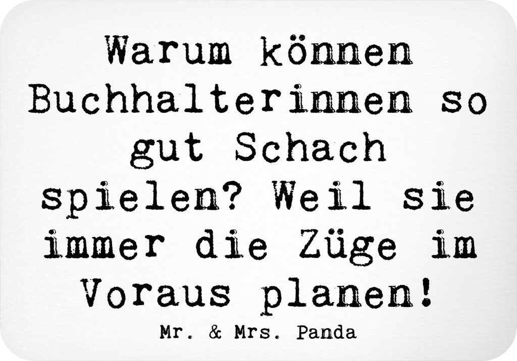 Mr. & Mrs. Panda magnet Spruch Buchhalterin Schachmeisterin - Weiß - Geschenk, zettelhalter, Struktur, whiteboardmagnet, Buchhalterinnen, Unterneh...